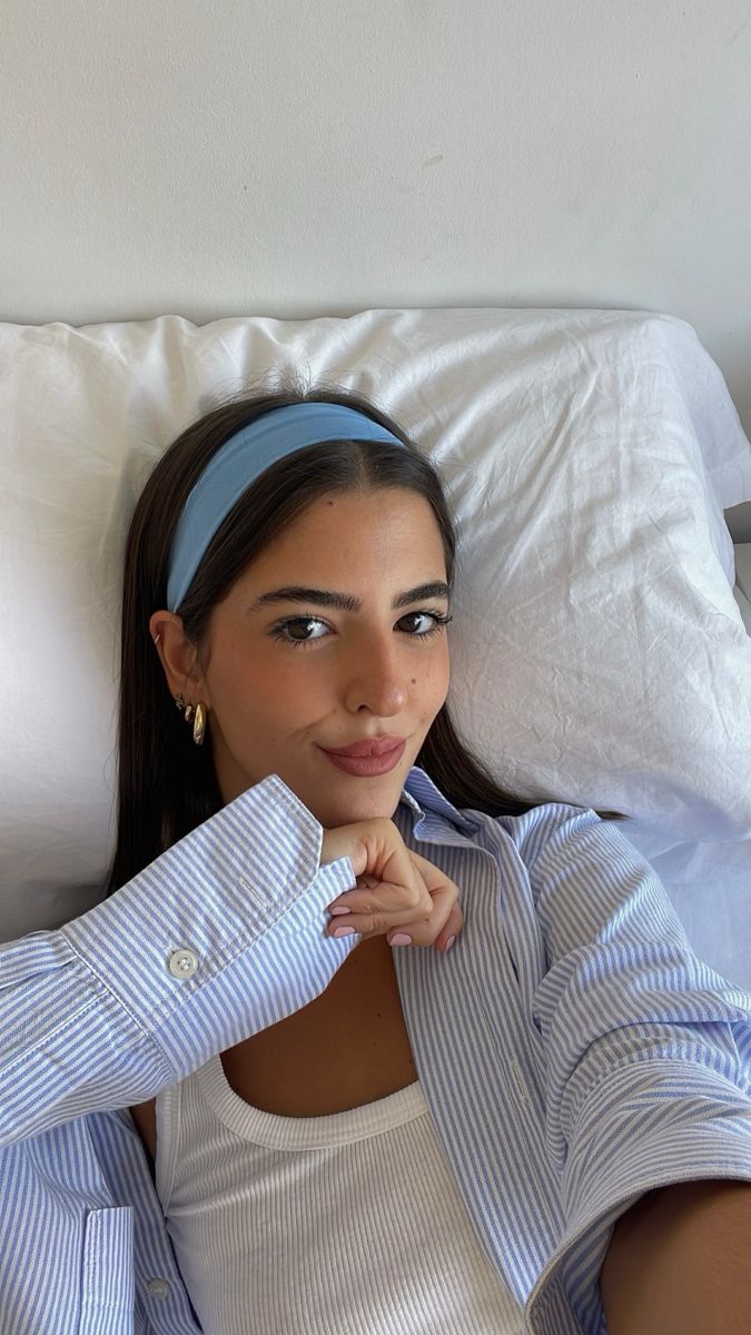 Off duty in blue