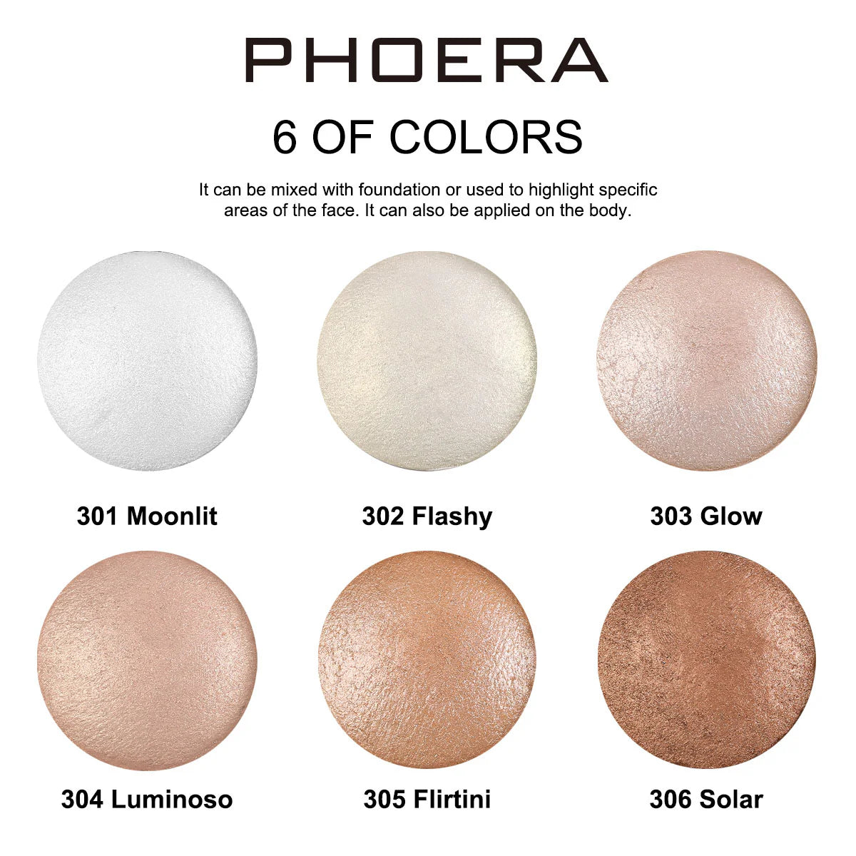 PHOERA Brighten Up Baked Highlighter Powder