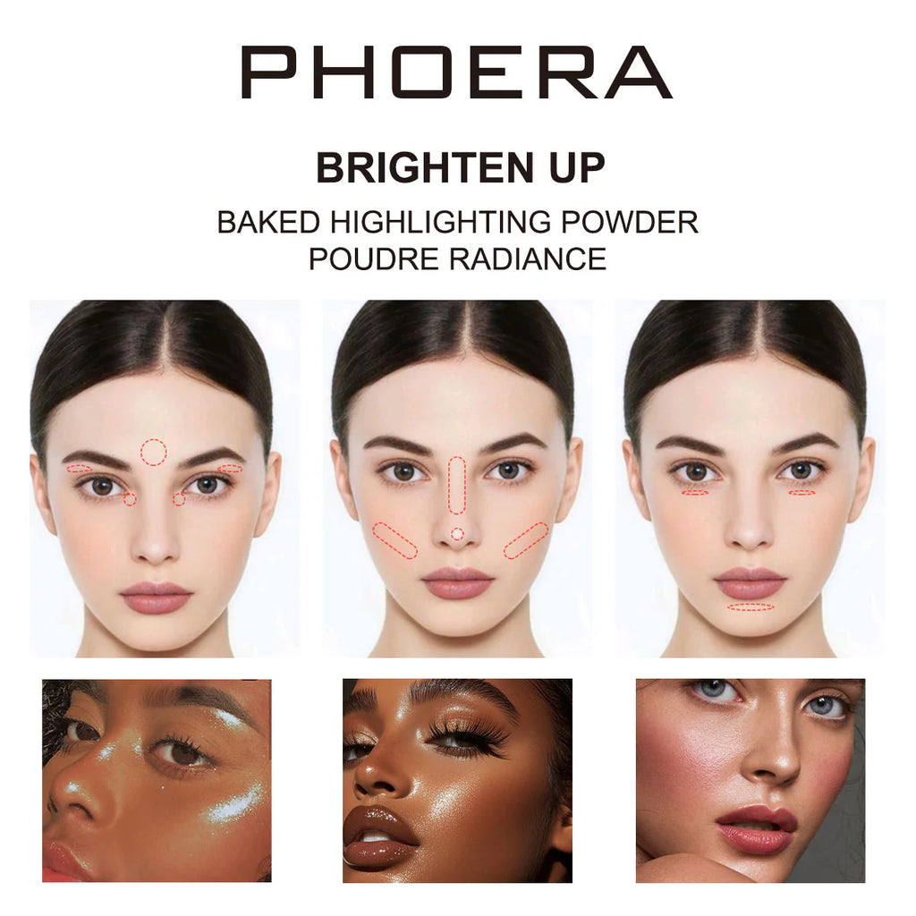 PHOERA Brighten Up Baked Highlighter Powder