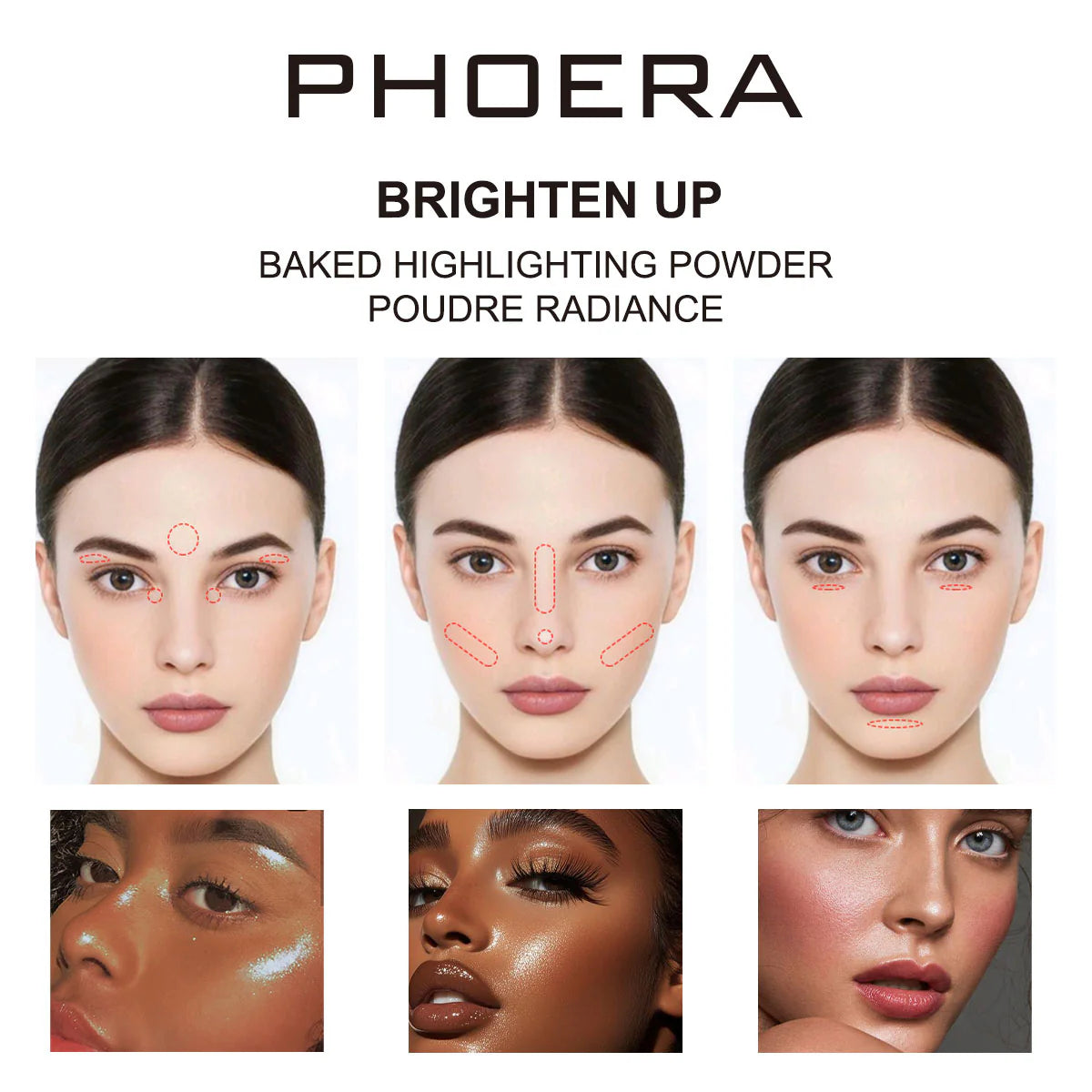 PHOERA Brighten Up Baked Highlighter Powder