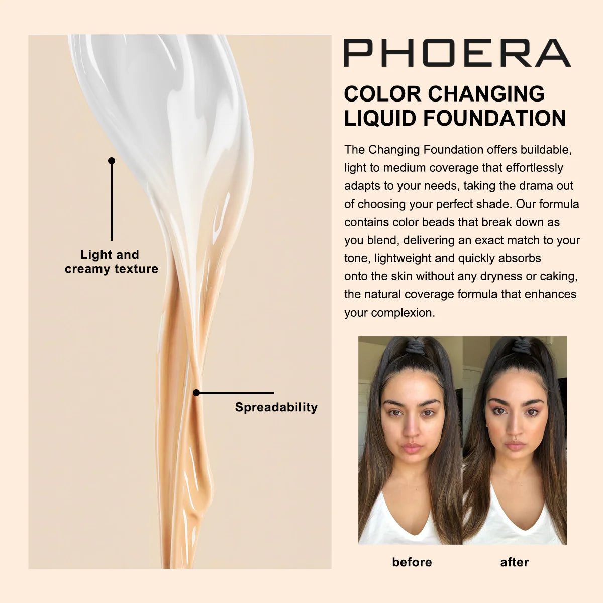 PHOERA Color Changing Liquid Foundation