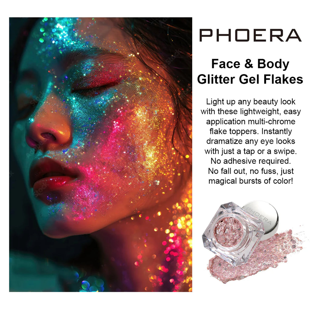 PHOERA Face&body Glitter Gel Flakes