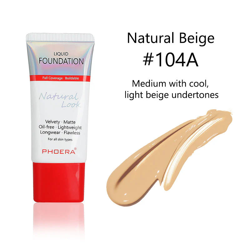 PHOERA Velvety Matte Cover Liquid Foundation