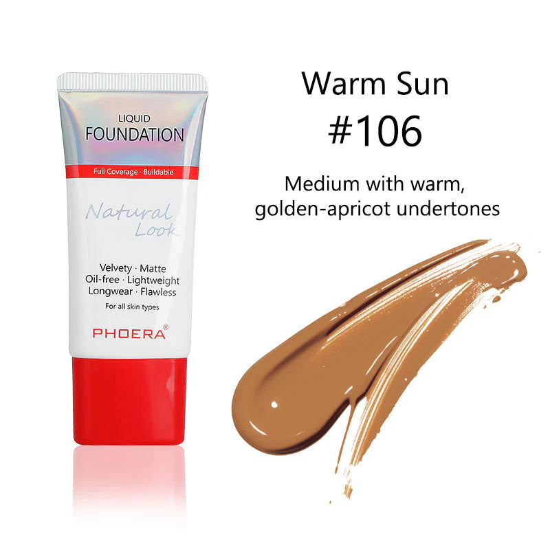 PHOERA Velvety Matte Cover Liquid Foundation