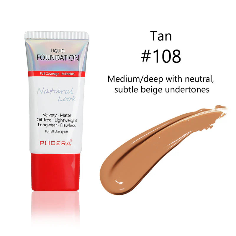 PHOERA Velvety Matte Cover Liquid Foundation