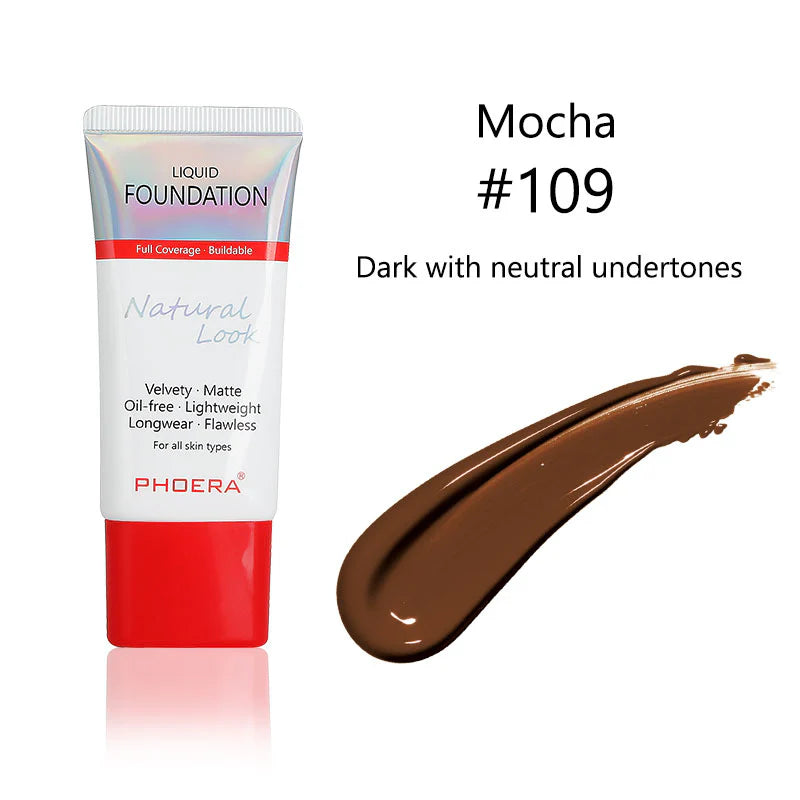 PHOERA Velvety Matte Cover Liquid Foundation