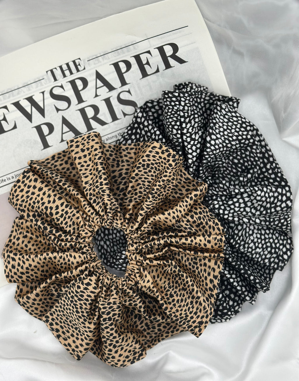 Polka Dots Satin Hair Tie