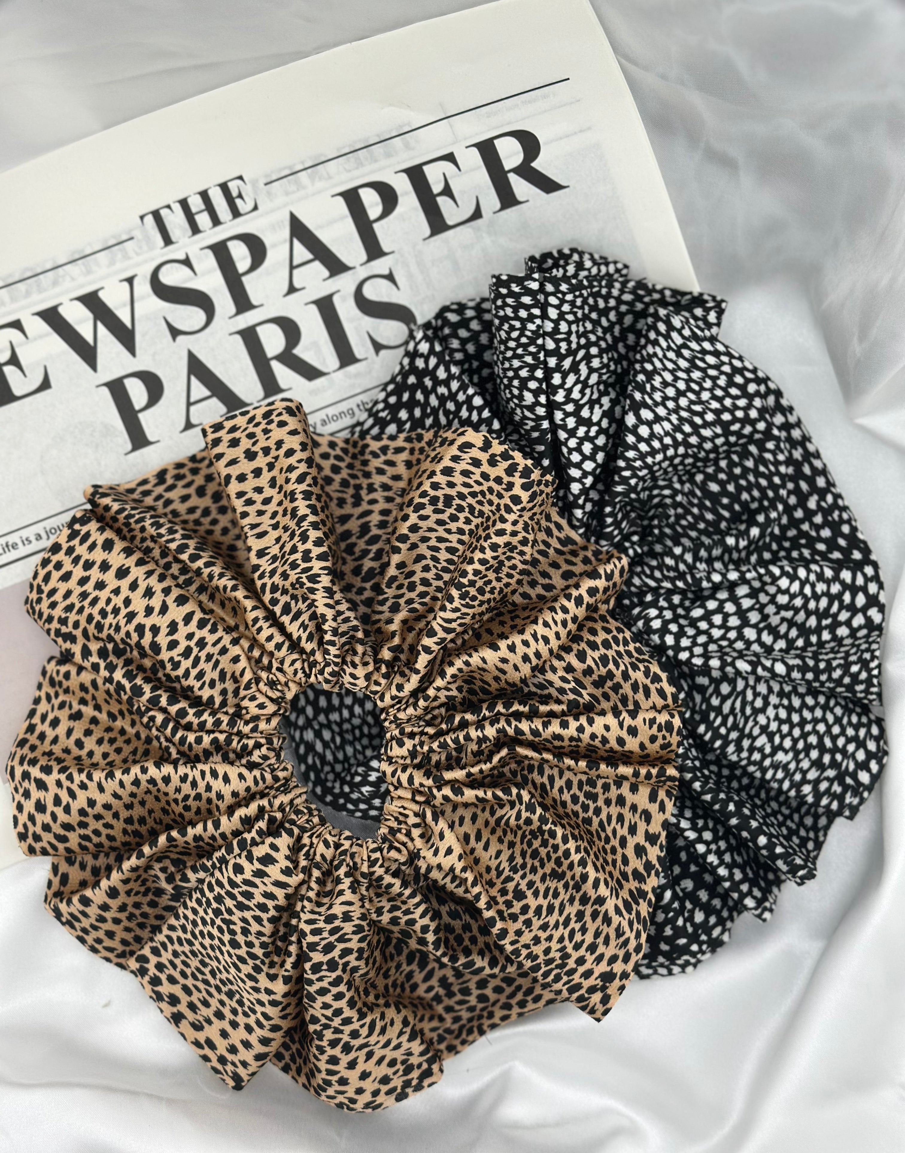 Polka Dots Satin Hair Tie