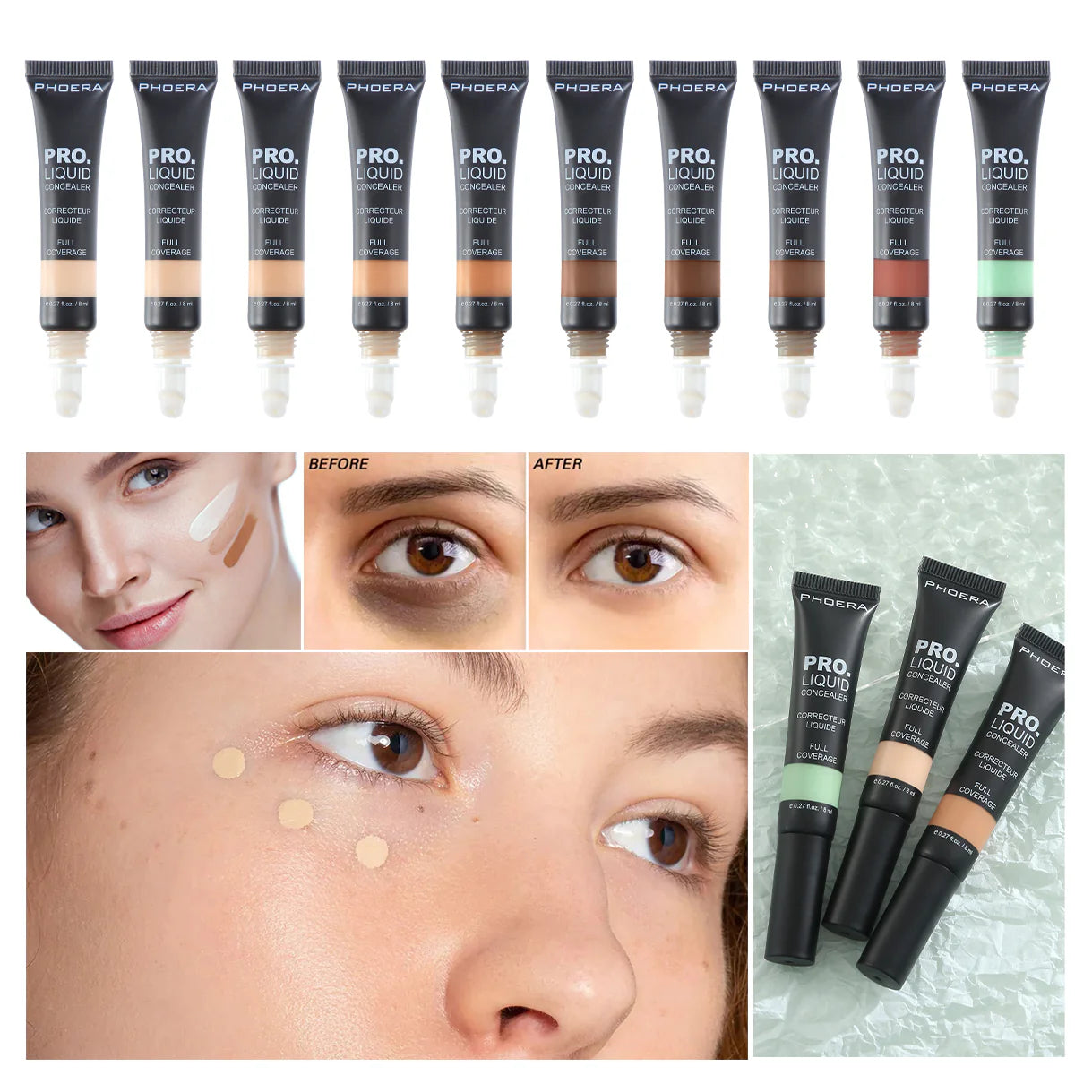 PHOERA Full Coverage Liquid Concealer Wand