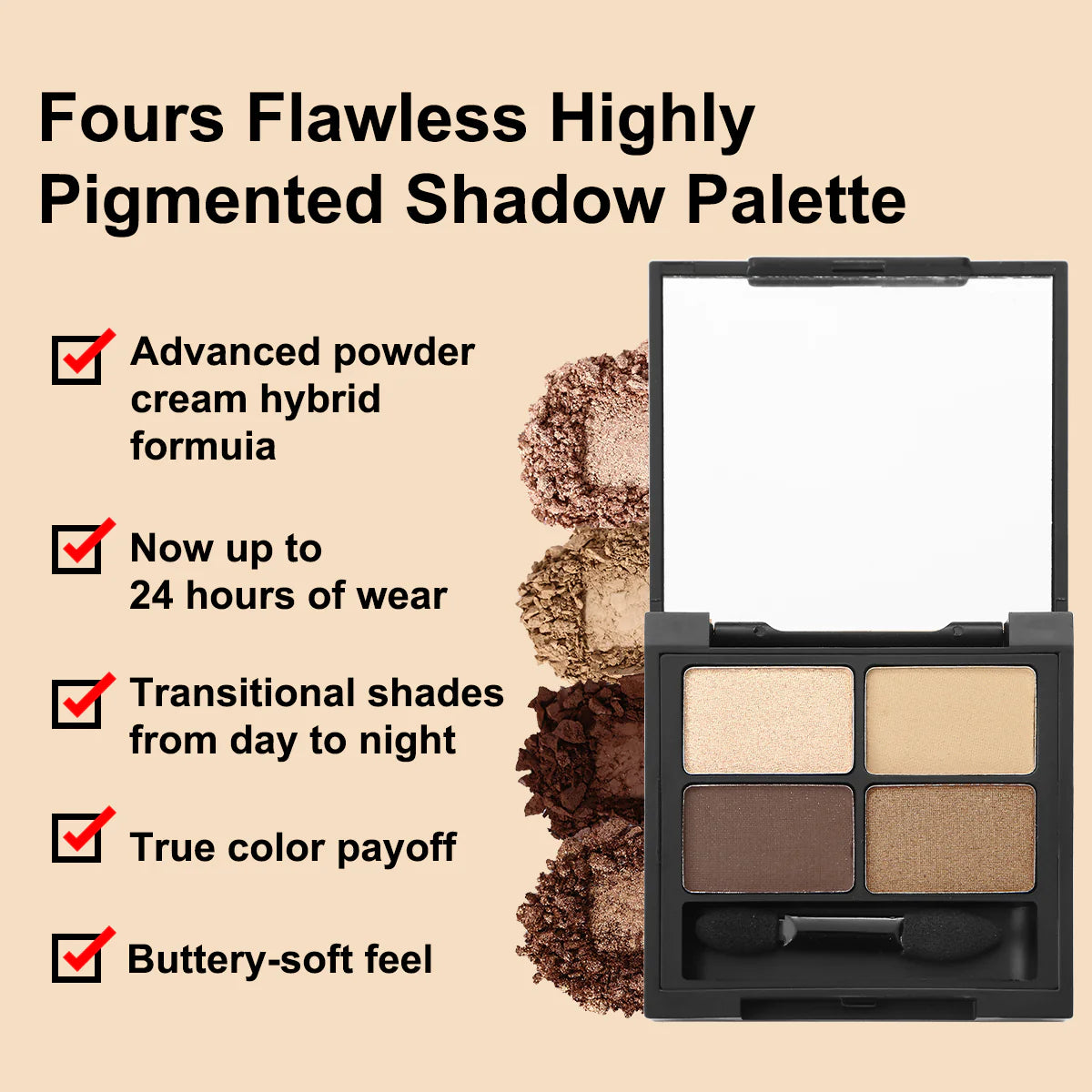 PHOERA Fours Flawless Highly Pigmented Shadow Palette